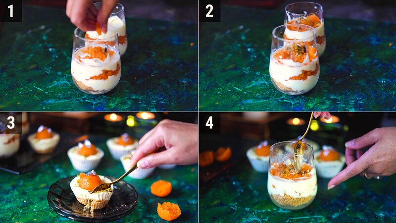 Image of the recipe cooking step-4-2 for Motichoor Cheesecake