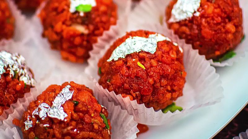 Image of the recipe cooking step-4-9 for Motichoor Ladoo - How to Make Motichur Laddu