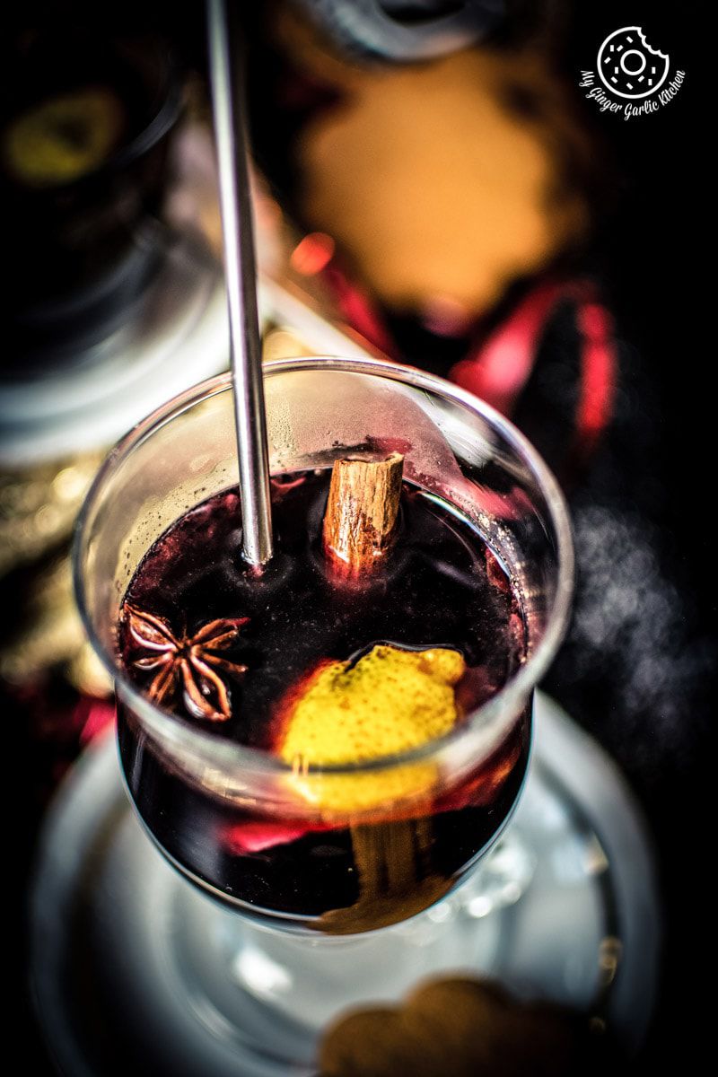 mulled wine served in a glass
