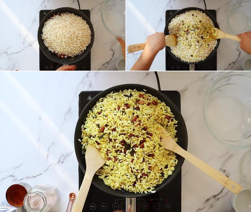 Image of the recipe cooking step-1-6 for Murmura Chivda Recipe (Spicy Puffed Rice)