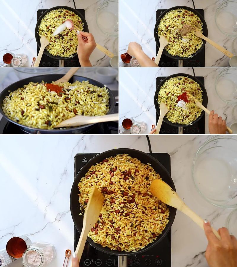 Image of the recipe cooking step-1-7 for Murmura Chivda Recipe (Spicy Puffed Rice)