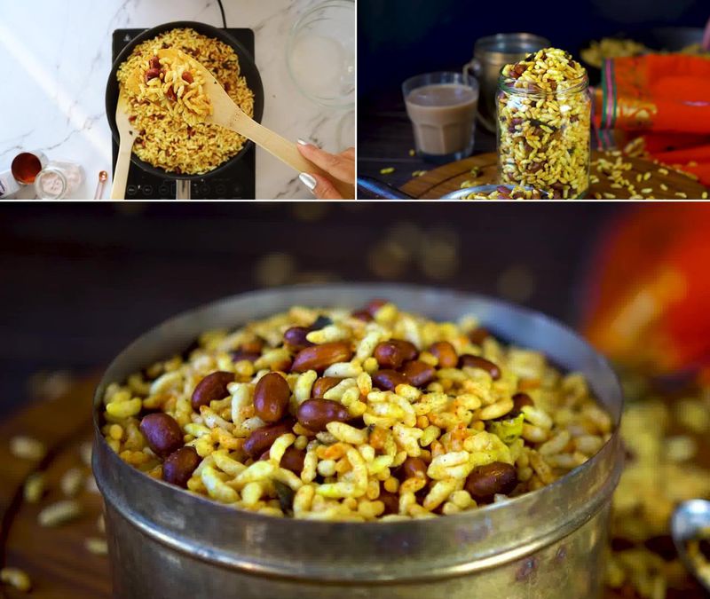 Image of the recipe cooking step-1-8 for Murmura Chivda Recipe (Spicy Puffed Rice)