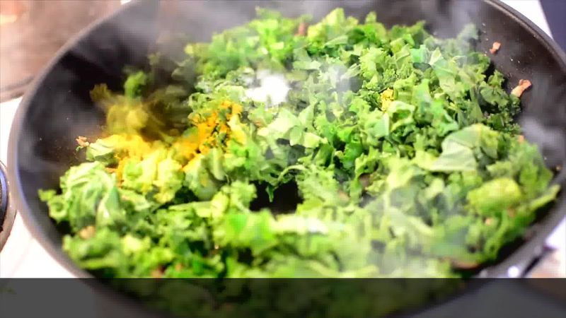 Image of the recipe cooking step-1-4 for Mushroom Kale Stuffed Paratha (Video)