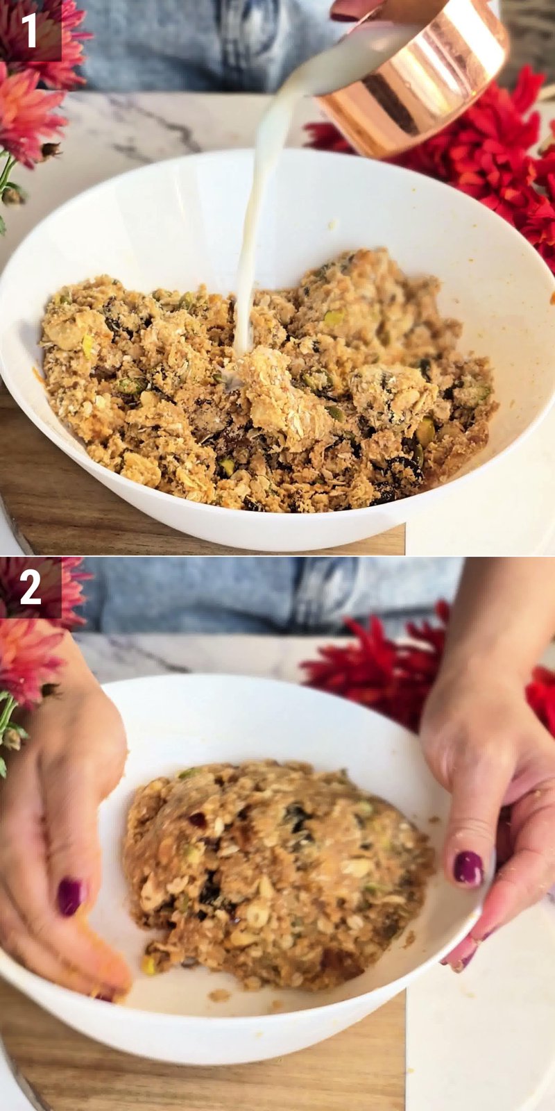Image of the recipe cooking step-1-3 for No Bake Almond Energy Bars