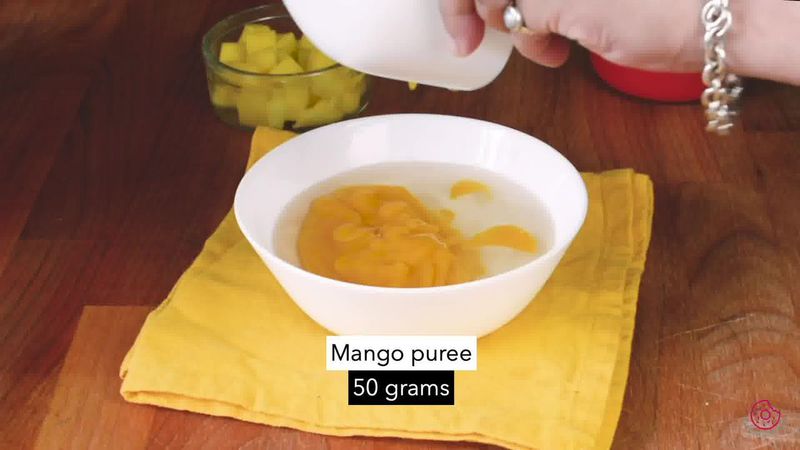 Image of the recipe cooking step-3-4 for No Bake Mango Cheesecake
