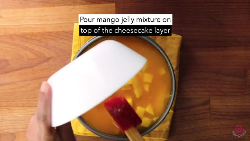 Image of the recipe cooking step-3-6 for No Bake Mango Cheesecake