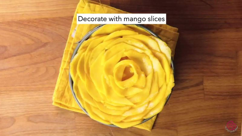 Image of the recipe cooking step-4-1 for No Bake Mango Cheesecake