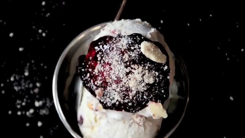 Image of the recipe cooking step-1-9 for No Churn Peach Blueberry Ice Cream (Video)