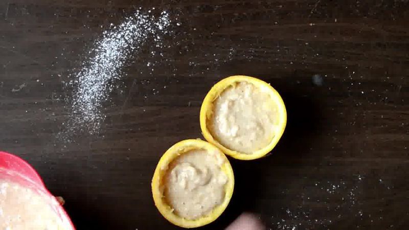 Image of the recipe cooking step-2-1 for Oats Orange Eggless Muffins 3 Ways (Video)