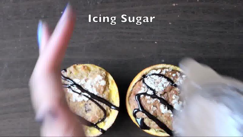 Image of the recipe cooking step-2-3 for Oats Orange Eggless Muffins 3 Ways (Video)