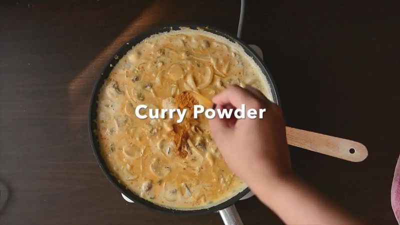 Image of the recipe cooking step-1-8 for One Pan Thai Yellow Curry Macaroni