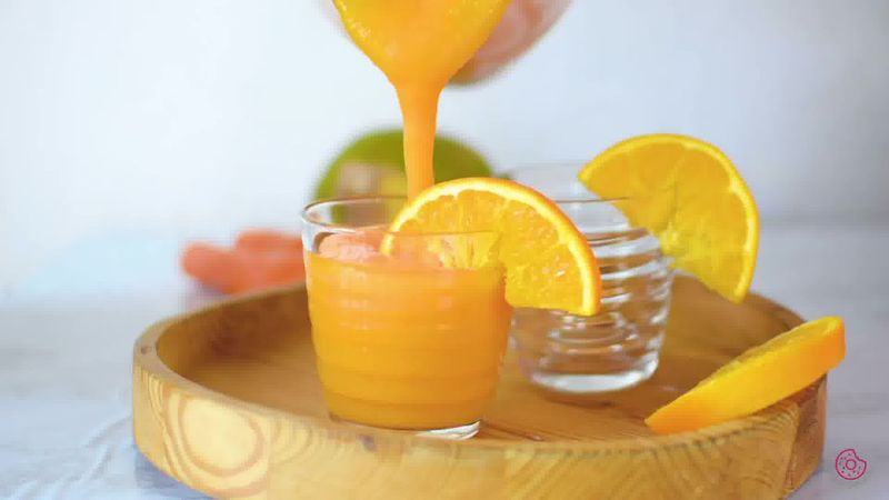 Image of the recipe cooking step-1-4 for Immunity Boosting Orange Smoothie