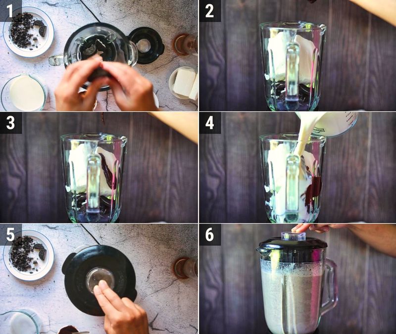 Image of the recipe cooking step-1-1 for Oreo Milkshake