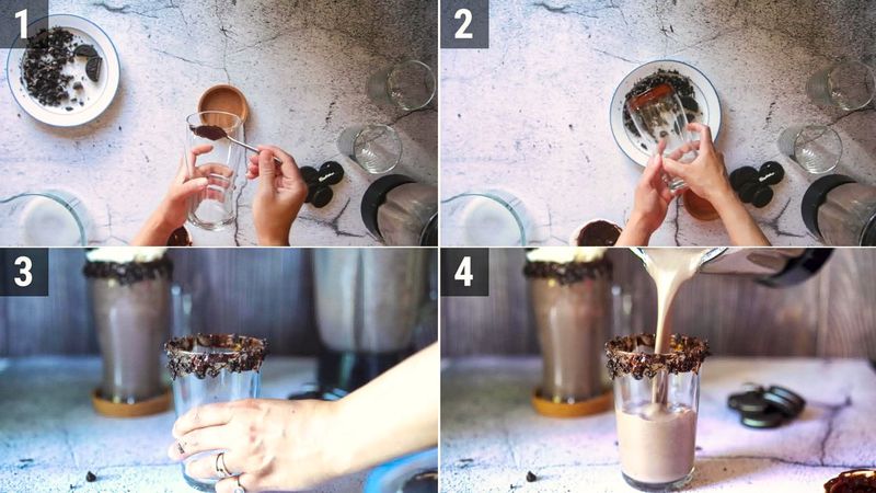 Image of the recipe cooking step-1-2 for Oreo Milkshake
