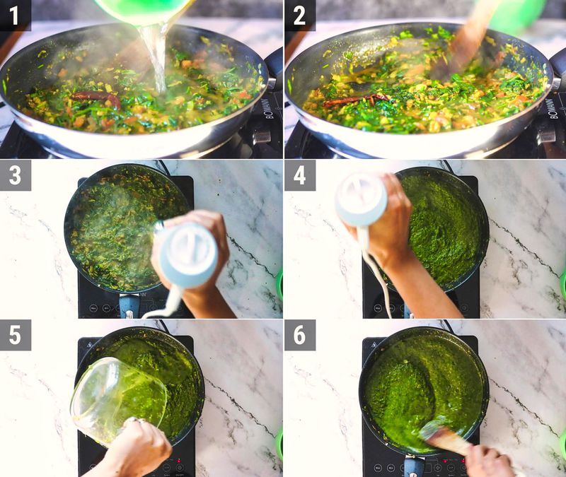 Image of the recipe cooking step-1-5 for Palak Chole