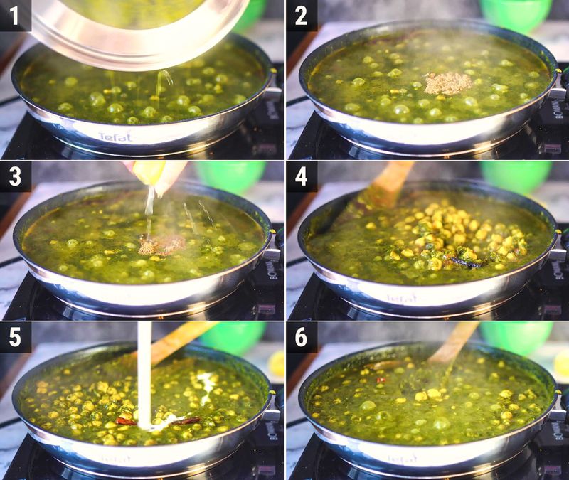 Image of the recipe cooking step-1-7 for Palak Chole