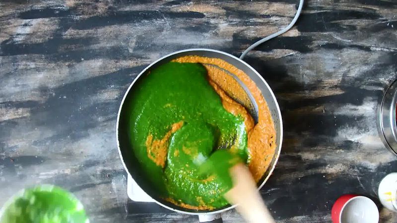 Image of the recipe cooking step-2-13 for Palak Paneer - Spinach and Indian Cottage Cheese Gravy