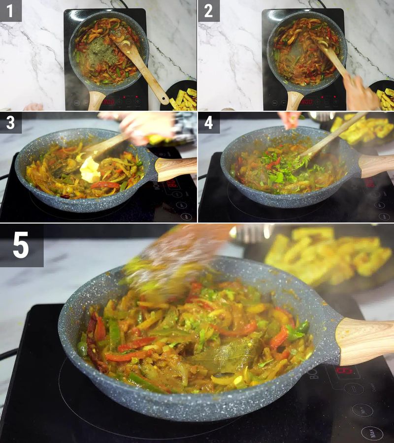 Image of the recipe cooking step-3-5 for Paneer Khurchan
