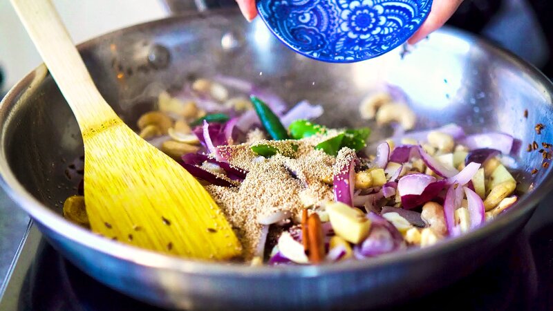 Image of the recipe cooking step-2-6 for Paneer Nawabi (Creamy White Gravy Paneer Curry)