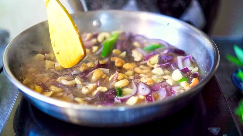 Image of the recipe cooking step-2-7 for Paneer Nawabi (Creamy White Gravy Paneer Curry)