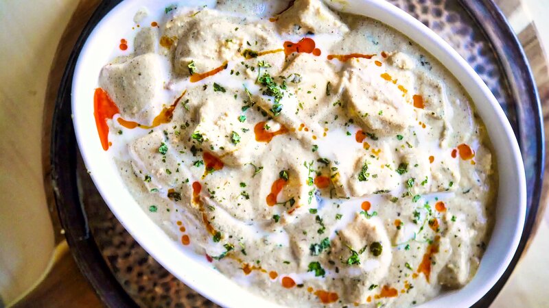 Image of the recipe cooking step-3-10 for Paneer Nawabi (Creamy White Gravy Paneer Curry)