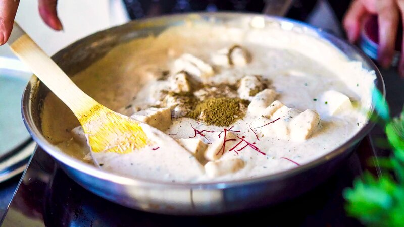 Image of the recipe cooking step-3-7 for Paneer Nawabi (Creamy White Gravy Paneer Curry)
