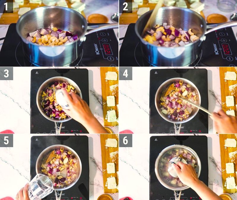Image of the recipe cooking step-6-2 for Paneer Pasanda