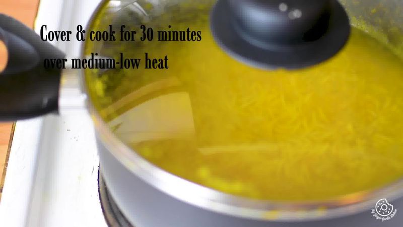 Image of the recipe cooking step-1-7 for Paush Khichda - Sweet Khichdi (Pan, Cooker, Instant Pot)