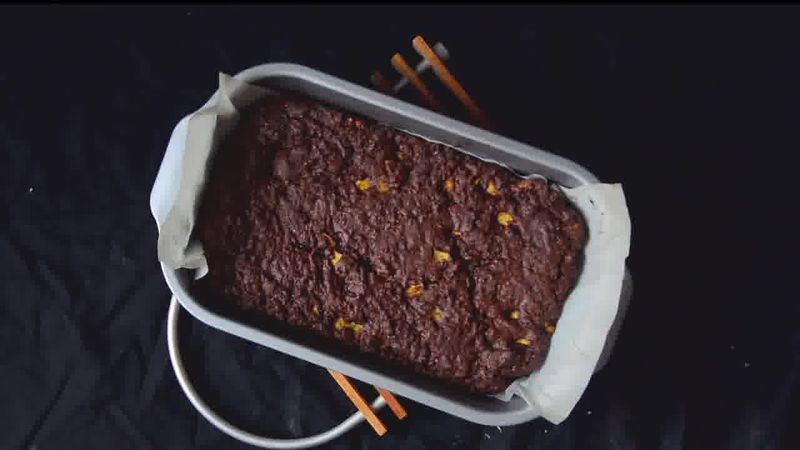 Image of the recipe cooking step-1-11 for Eggless Peach Chocolate Brownies