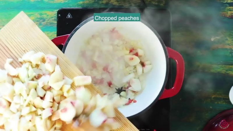 Image of the recipe cooking step-2-9 for Peach Chutney