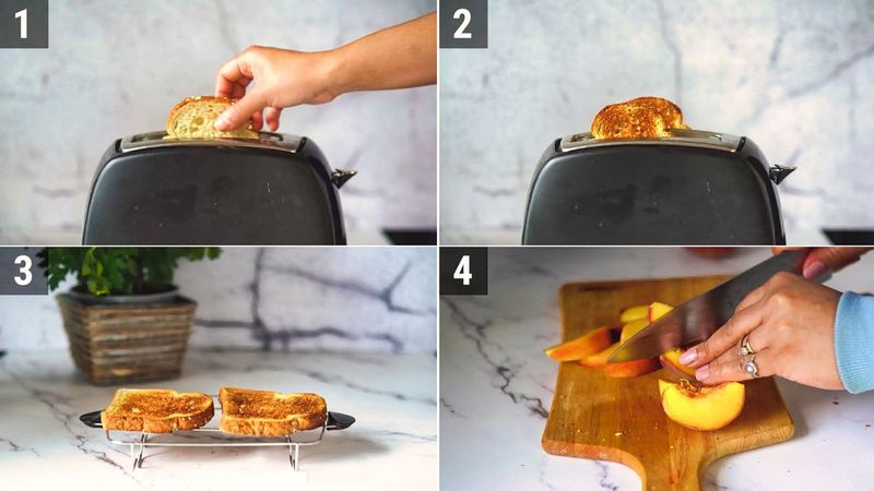 Image of the recipe cooking step-1-1 for Peach Toast