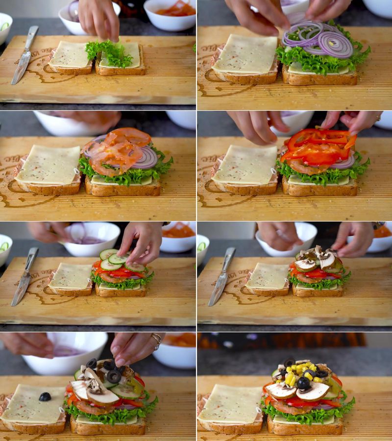 Image of the recipe cooking step-1-5 for Peanut Butter and Veggie Grilled Cheese Sandwich