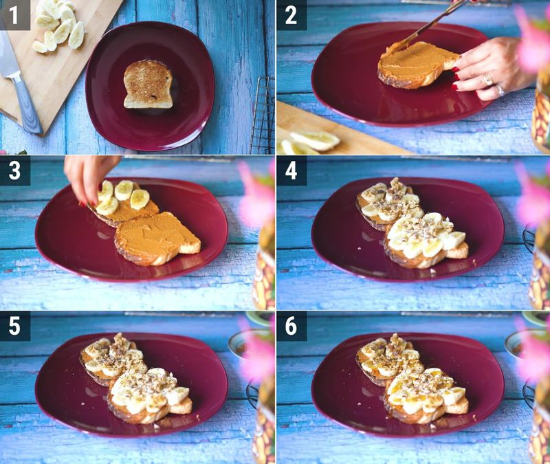 Image of the recipe cooking step-3-1 for Peanut Butter Banana Toast