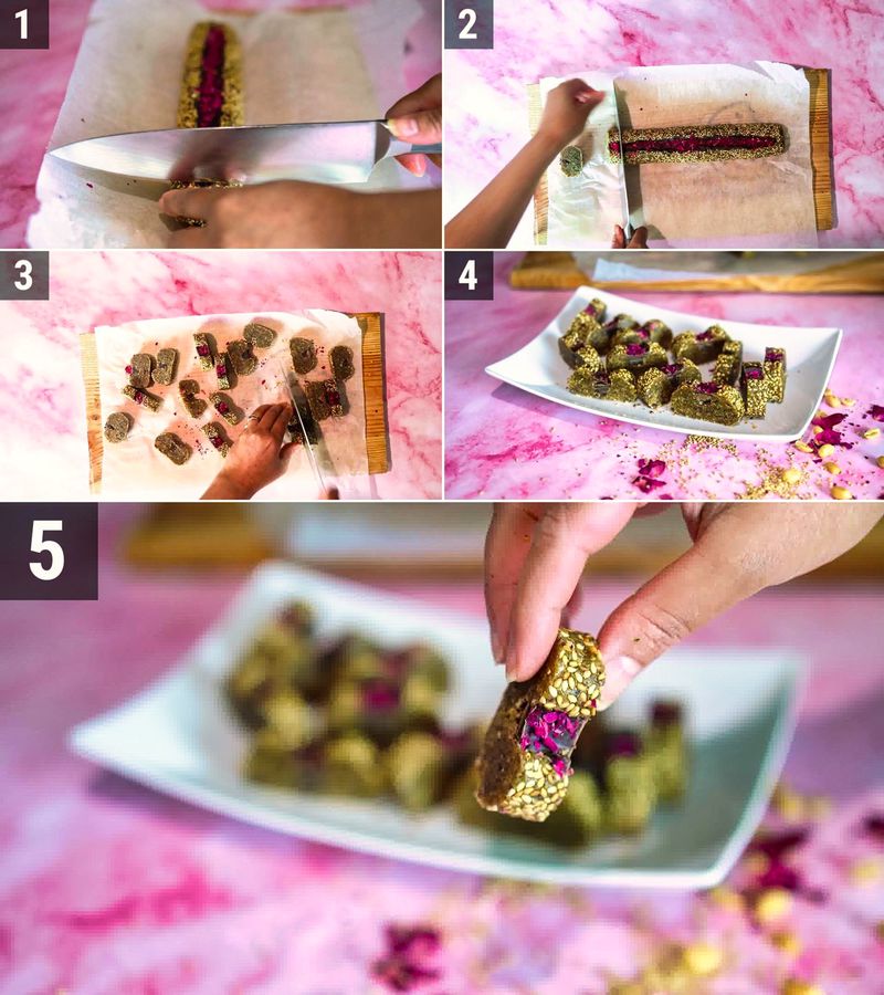 Image of the recipe cooking step-1-6 for Peanut Date Roll