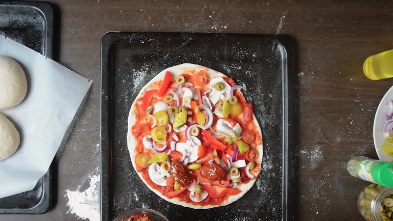 Image of the recipe cooking step-1-15 for Perfect Vegetarian Pizza from Scratch