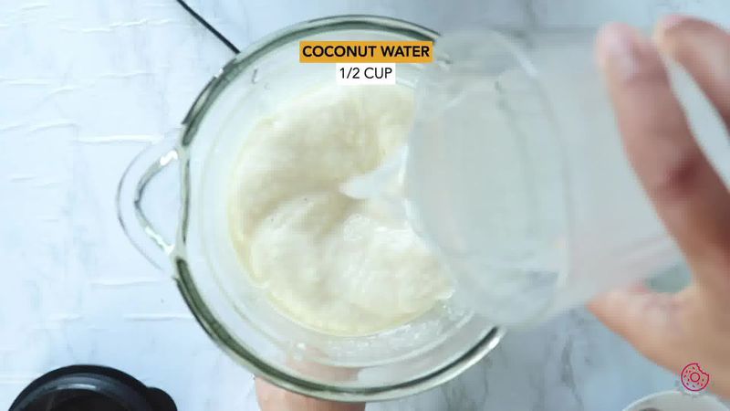 Image of the recipe cooking step-1-2 for Pineapple Coconut Smoothie