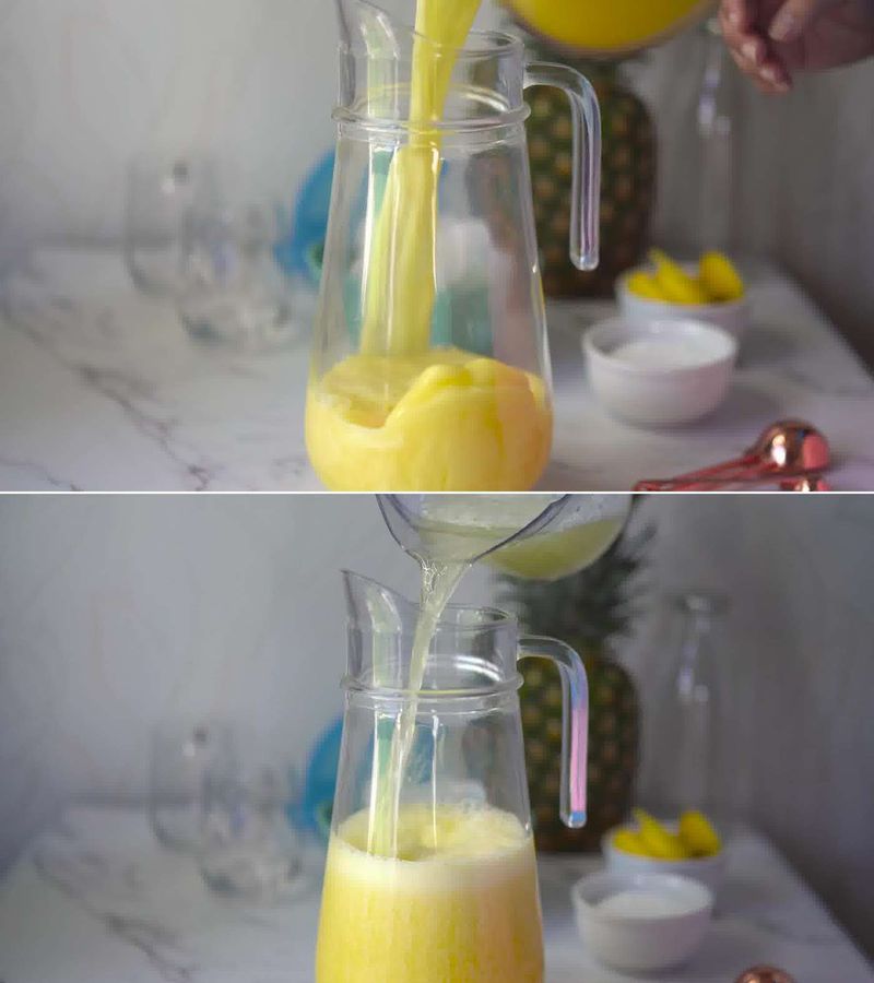 Image of the recipe cooking step-1-6 for Pineapple Juice Recipe