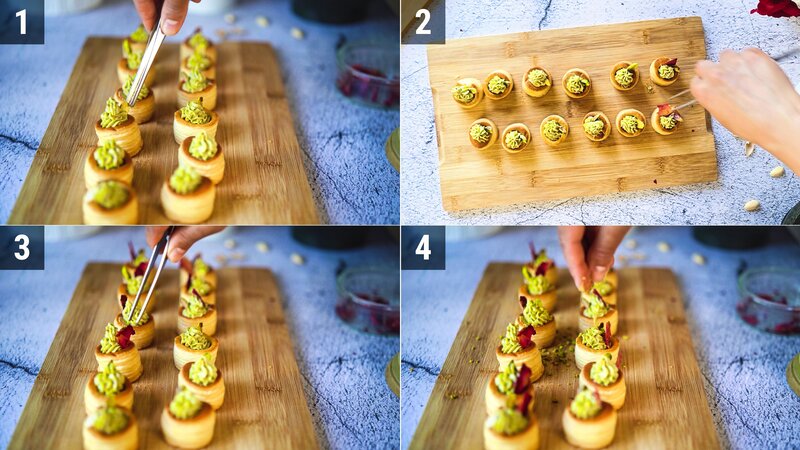 Image of the recipe cooking step-1-4 for Pistachio Cream Cups