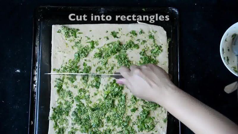 Image of the recipe cooking step-1-7 for Pizza Dough Twists with Parsley