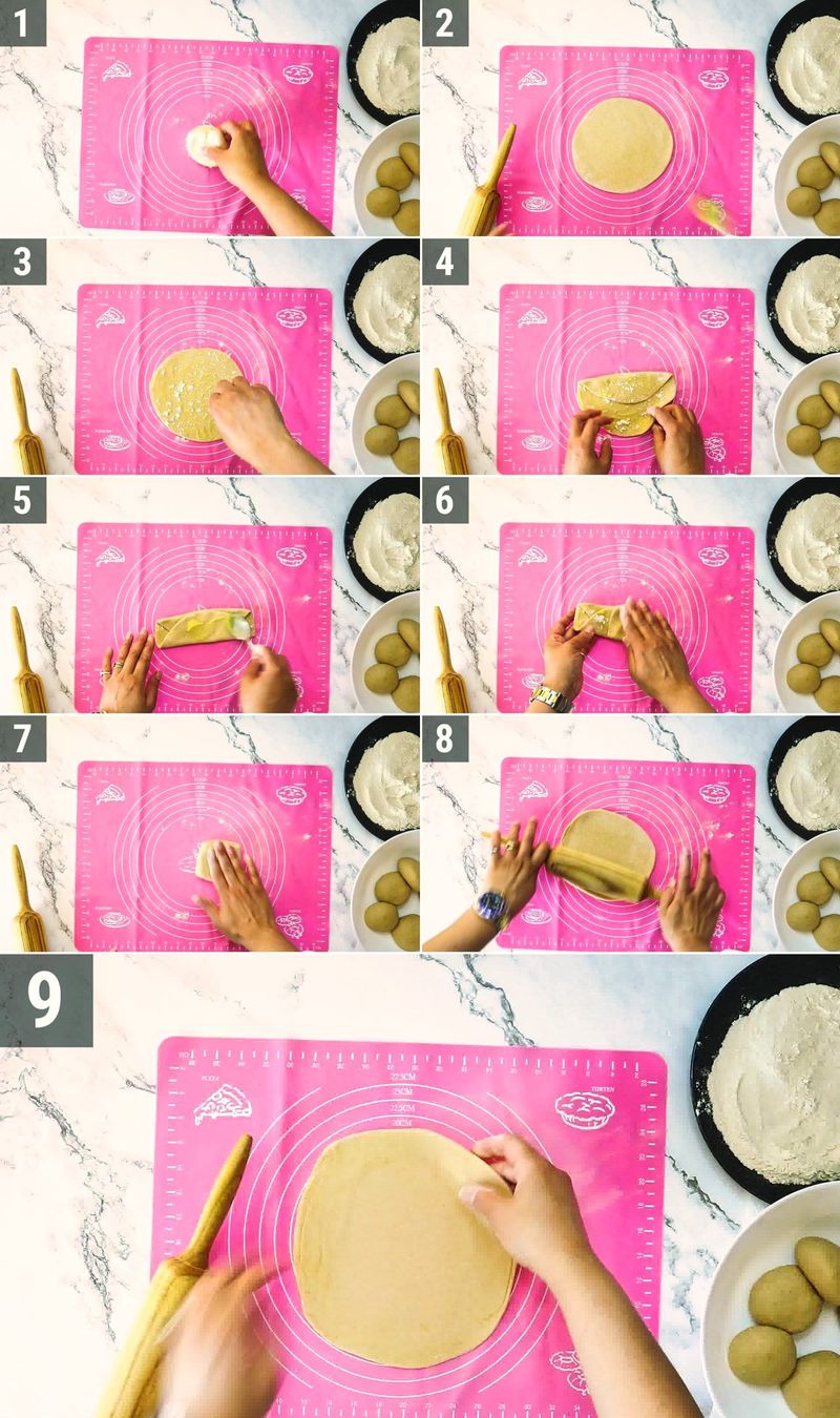 Image of the recipe cooking step-2-2 for Plain Paratha
