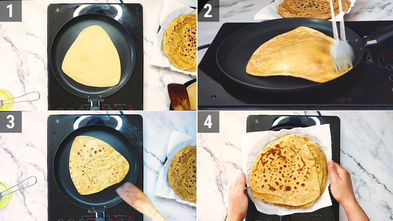 Image of the recipe cooking step-3-1 for Plain Paratha