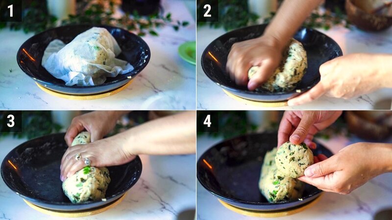 Image of the recipe cooking step-2-2 for Pudina Paratha - Mint Paratha