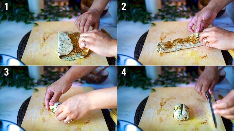 Image of the recipe cooking step-3-2 for Pudina Paratha - Mint Paratha