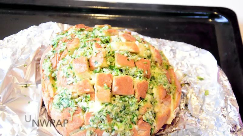 Image of the recipe cooking step-1-10 for Pull Apart Garlic Parsley Bread [With Video]