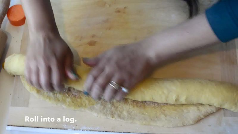 Image of the recipe cooking step-3-5 for Easy Pumpkin Cinnamon Rolls - Pumpkin Cinnamon Bun