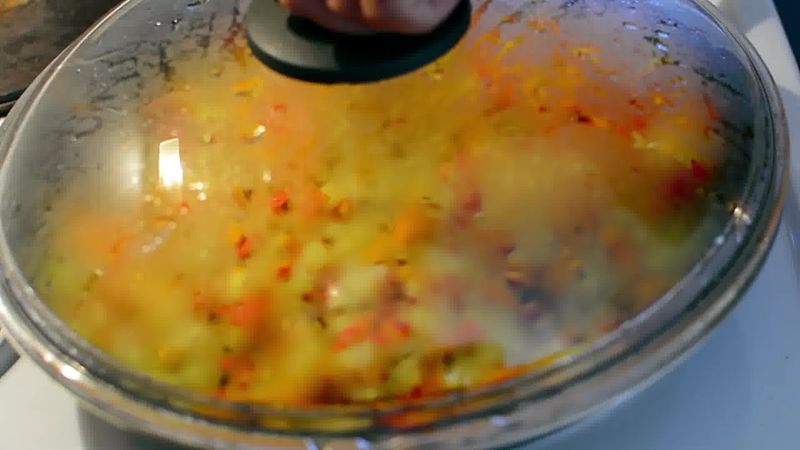 Image of the recipe cooking step-1-7 for Pumpkin Rind Stir-Fry | Kaddu Ke Chilke is Sabji