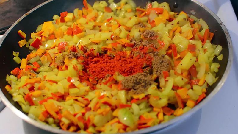 Image of the recipe cooking step-1-8 for Pumpkin Rind Stir-Fry | Kaddu Ke Chilke is Sabji