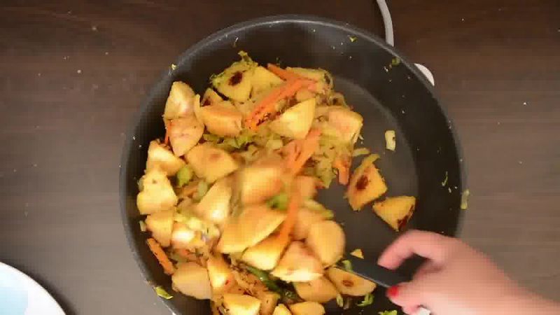Image of the recipe cooking step-3-8 for Radish Lentil Idli Fry + Carrot Ginger Chutney