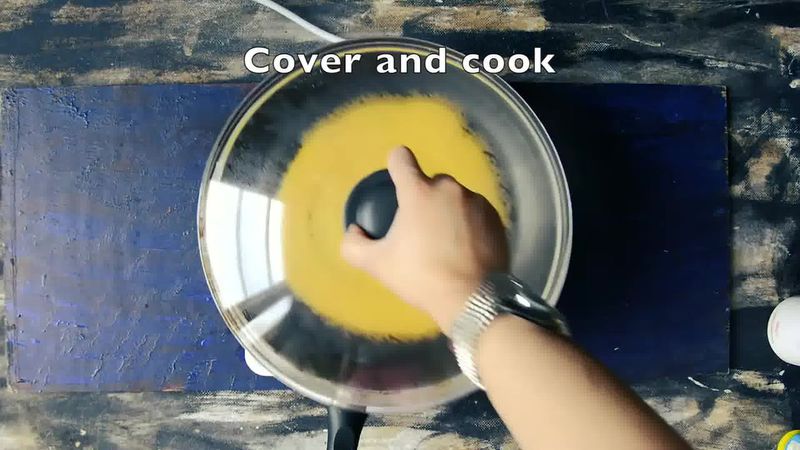 Image of the recipe cooking step-2-4 for Besan Ke Cheele Ka Raita - Chickpea Pancake Yogurt