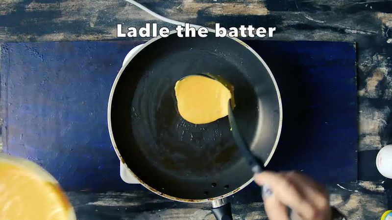 Image of the recipe cooking step-2-2 for Besan Ke Cheele Ki Sabzi - Chickpea Pancake Curry